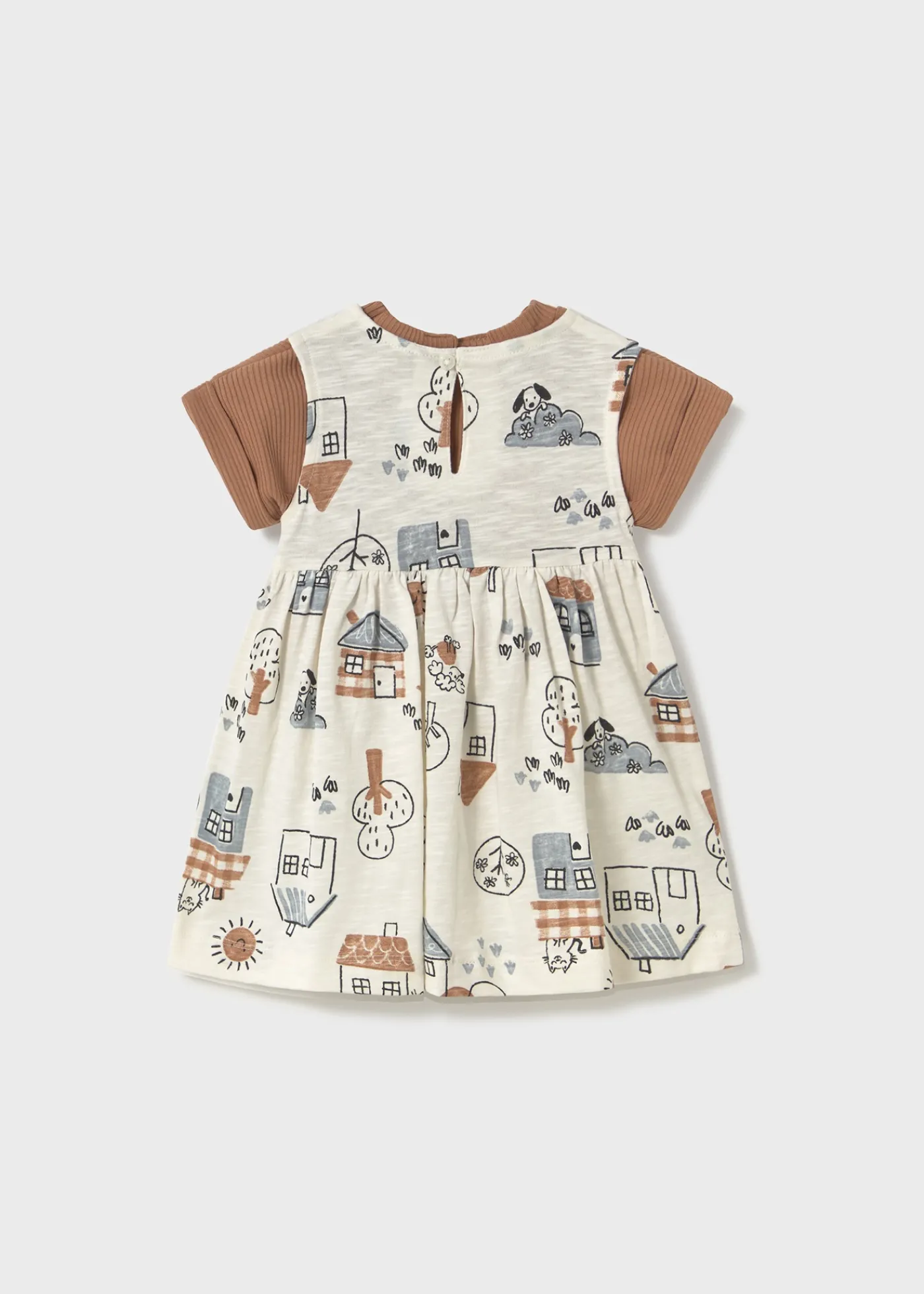 Hot Vestido estampado con top bebé Vestidos