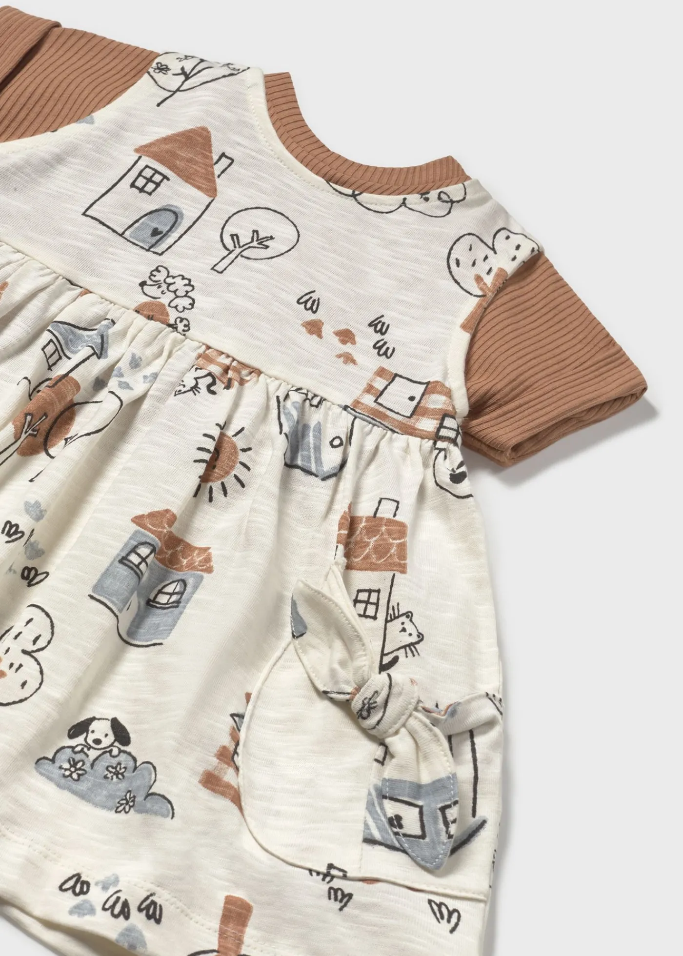 Hot Vestido estampado con top bebé Vestidos