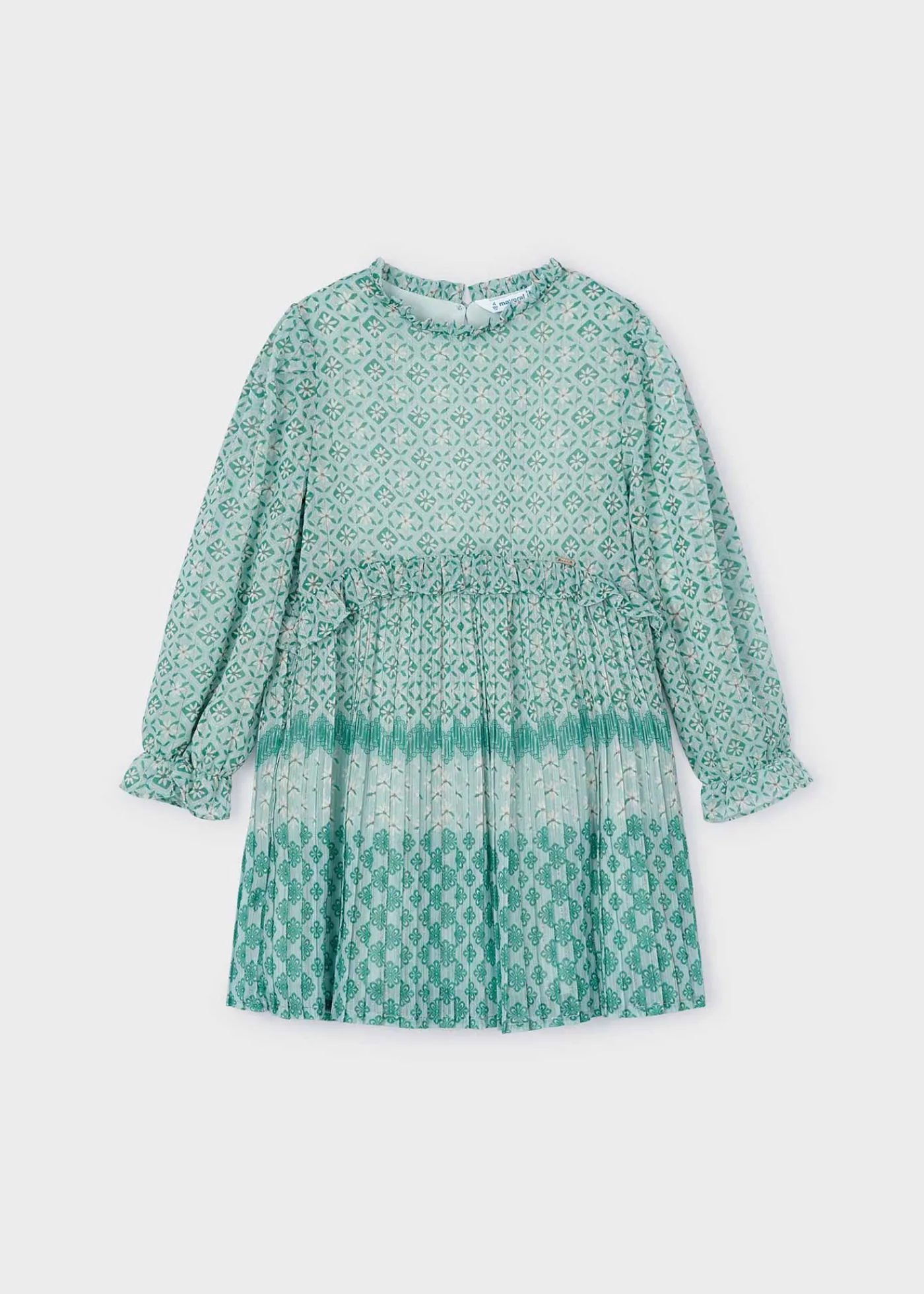 Store Vestido estampado gasa plisada niña Vestidos
