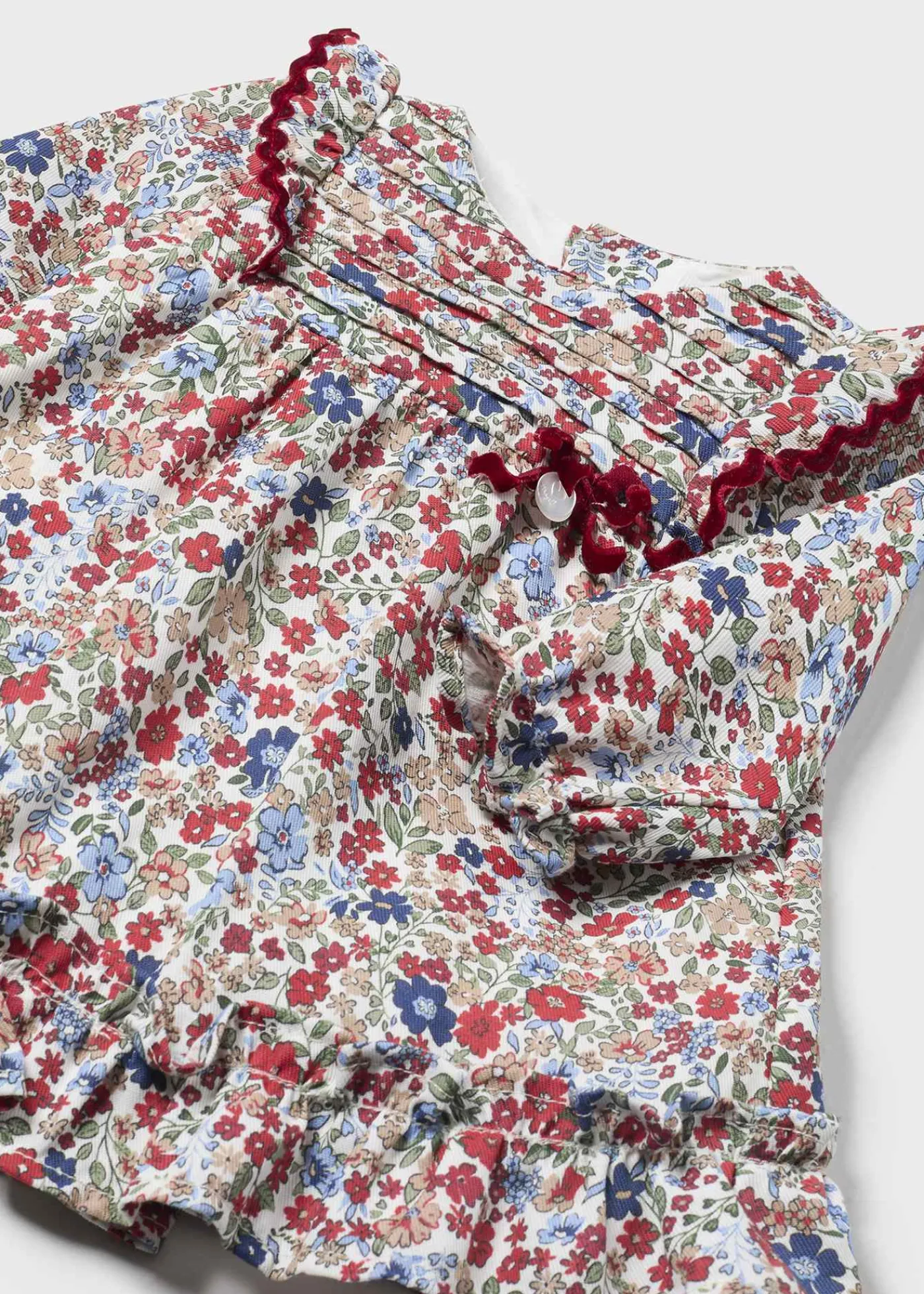 Online Vestido estampado volantes recién nacida Vestidos
