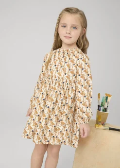 Discount Vestido fluido perritos niña Vestidos