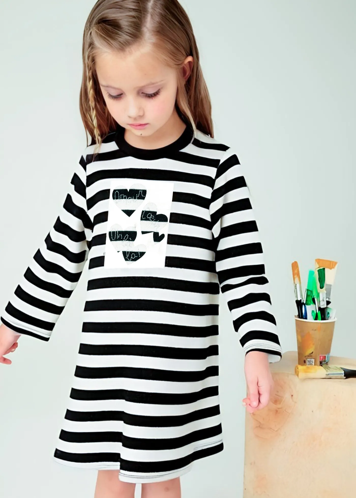 Best Sale Vestido rayas hilo metalizado niña Vestidos