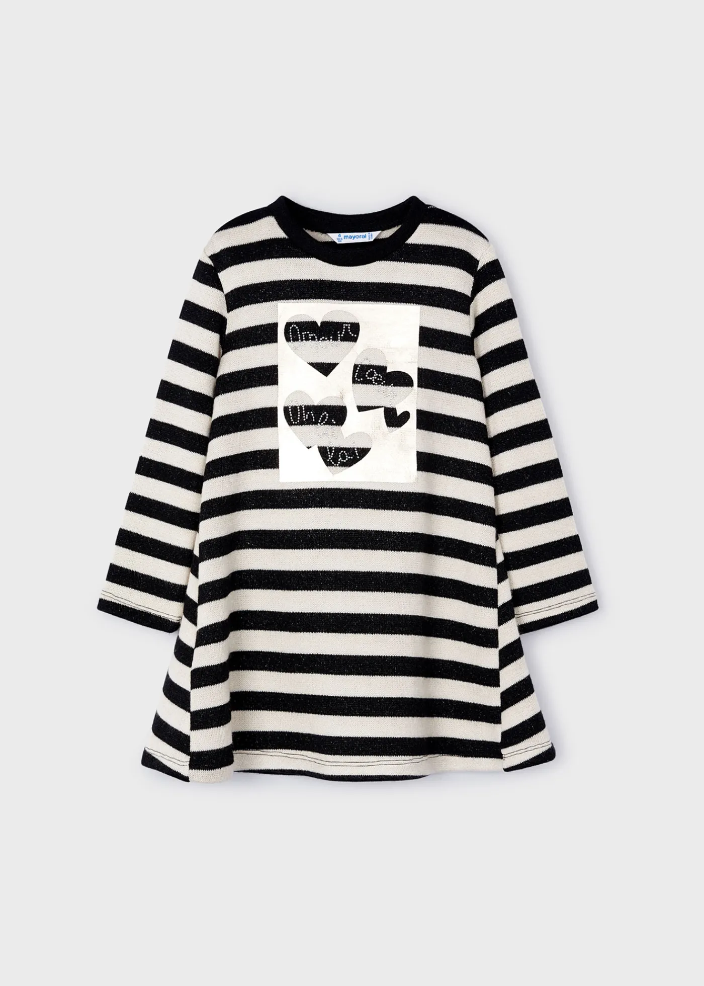 Best Sale Vestido rayas hilo metalizado niña Vestidos