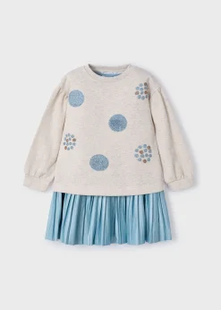 Fashion Vestido sin mangas con sudadera círculos niña Vestidos