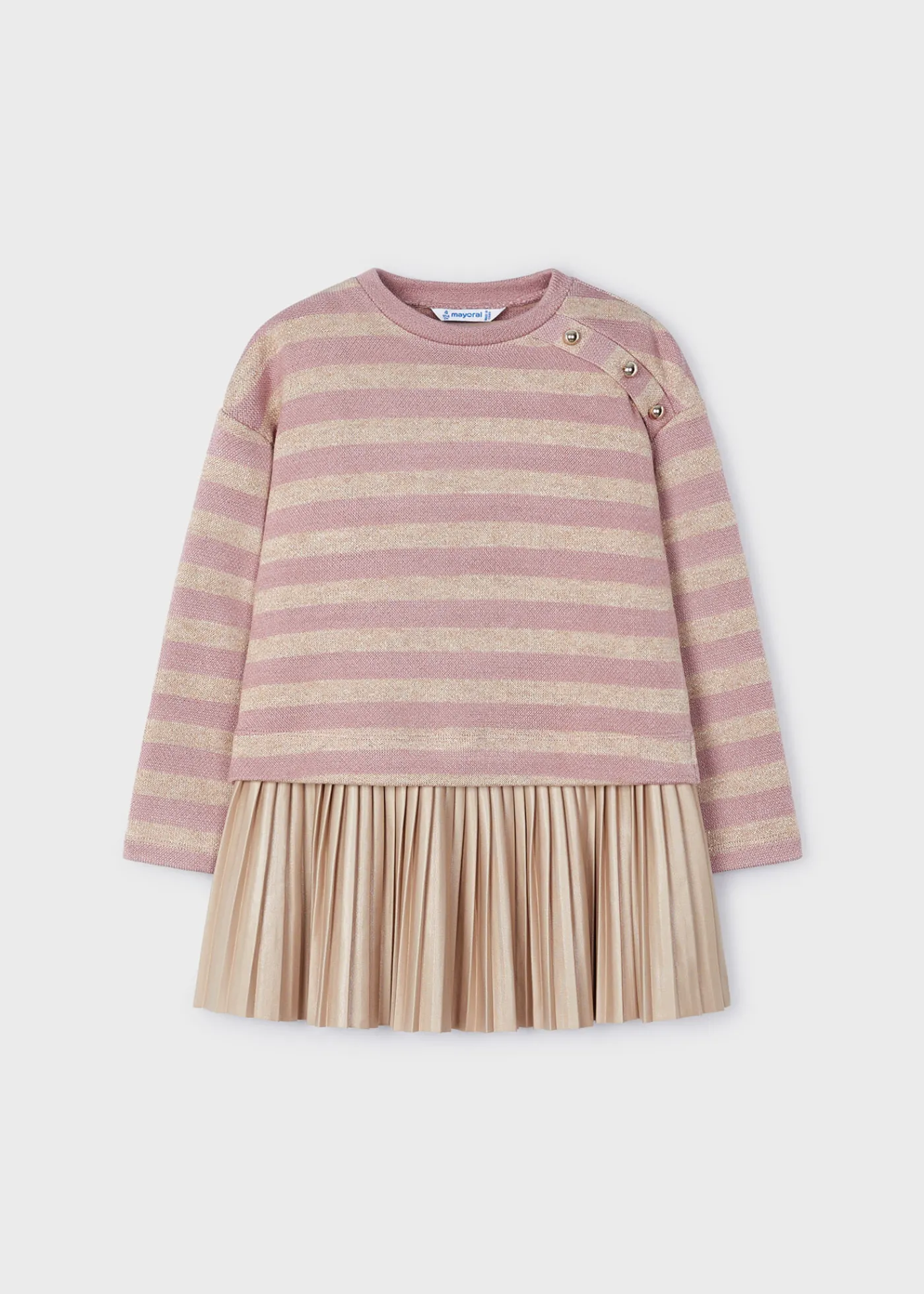 Fashion Vestido sin mangas con sudadera rayas niña Vestidos