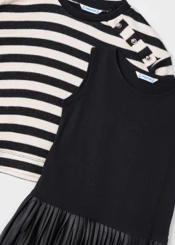 Sale Vestido sin mangas con sudadera rayas niña Vestidos