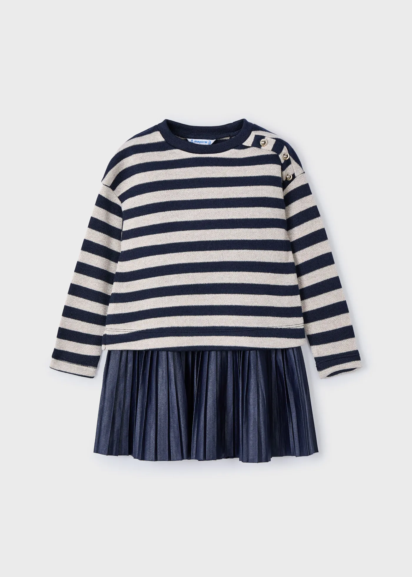 Cheap Vestido sin mangas con sudadera rayas niña Vestidos